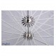 Parapluie illuStar avec ossature en nylon, blanc diffusant et revêtement amovible argent/noir ø140cm - référence URD-P140TS