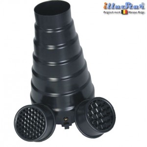 Snoot avec 2 grilles nids d'abeilles monture Bowens-S - référence CS-2HC