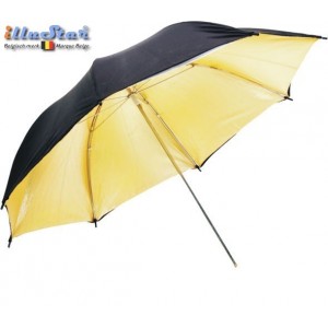 Parapluie illuStar or/noir diamètre ø101cm - référence UR-100G Parapluie illuStar or/noir diamètre ø101cm - référence UR-100G
